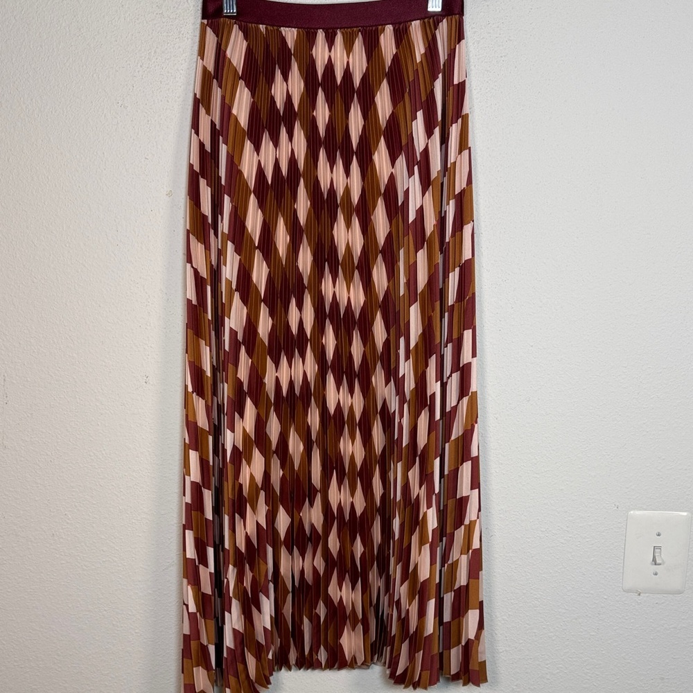 Forte Forte My Skirt Pleated Diamante Print skirt -Tierra size 6 - Picture 2 of 12